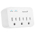 [ETL Listed] 125V/15A/60Hz 3 Outlet Wall Mount Surge Protector (1,200J), w/ Ground Indicator White