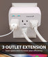 [ETL Listed] 125V/15A/60Hz 3 Outlet Wall Mount Surge Protector (1,200J), w/ Ground Indicator White