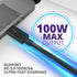 [Intel Certified] Fosmon 40Gbps Thunderbolt 4 Cable (USB C to USB C) 3.3ft/1m, Support 8K Video and USB PD 3.0 100W/5A Charging, Compatible with USB4, Thunderbolt 3, for iPad Pro, MacBook Pro, Air