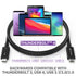 [Intel Certified] Fosmon 40Gbps Thunderbolt 4 Cable (USB C to USB C) 3.3ft/1m, Support 8K Video and USB PD 3.0 100W/5A Charging, Compatible with USB4, Thunderbolt 3, for iPad Pro, MacBook Pro, Air