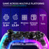Bluetooth Gaming Controller w/ RGB Light Clear