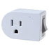 [ETL Listed] 125/15A 1-Outlet Surge Protector (245J) Adapter w/ On/Off switch - White