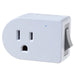 [ETL Listed] 125/15A 1-Outlet Surge Protector (245J) Adapter w/ On/Off switch - White
