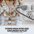 [ETL Listed] 125/15A 1-Outlet Surge Protector (245J) Adapter w/ On/Off switch - White