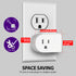 [ETL Listed] 125/15A 1-Outlet Surge Protector (245J) Adapter w/ On/Off switch - White
