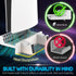 PS5 Wall Mount with Dual Charging Dock, USB C and USB A ports, and RGB Lights White
