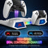 PS5 Cooling Station w/ Dual Wireless Controller Charger, Headset Hanging Hook, and 15 Disc Game Storage White