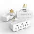 [ETL Listed] AC125V/15A/60Hz 3 Outlet US Swivel Wall Tap White