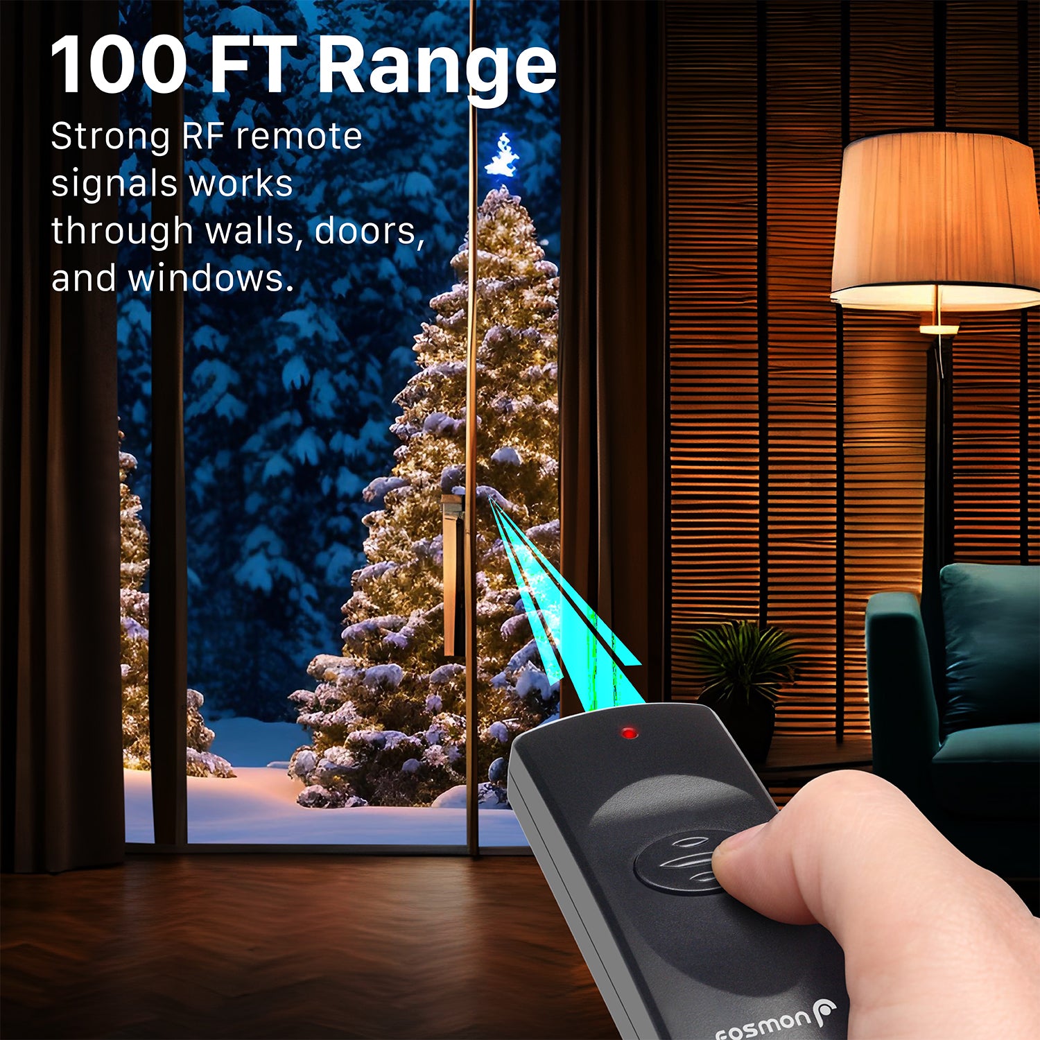 Fosmon WavePoint Outdoor Wireless Outlet – ETL-Listed, 125V 15A with 2 ...