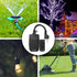 WavePoint [ETL Listed] 125V/15A 30M Outdoor Wireless US Outlet with x2 Remote Control Black