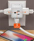 [ETL Listed] AC125V/15A/60Hz 3-Outlet US Wall Tap- White