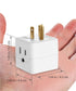 [ETL Listed] AC125V/15A/60Hz 3-Outlet US Wall Tap- White