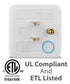 [ETL Listed] AC125V/15A/60Hz 3-Outlet US Wall Tap- White