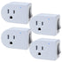 [ETL Listed] 125/15A 1-Outlet Surge Protector (245J) Adapter w/ On/Off switch - White