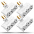 [ETL Listed] AC125V/15A/60Hz 3-Outlet US Swivel Wall Tap - White