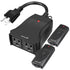 Fosmon WavePoint [ETL Listed] 125V/15A 25M Outdoor Wireless Remote Control US 2-Outlet with X2 Remote Control - Black (Straight Plug)