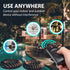 Fosmon WavePoint [ETL Listed] 125V/15A 25M Outdoor Wireless Remote Control US 2-Outlet with X2 Remote Control - Black (Straight Plug)