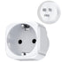 Fosmon EU (Type C/E/F) Plug to US (Type B) Travel Adapter- White