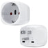 Fosmon EU to US Travel Plug Adapter, Type C/E/F to Type B Universal Converter, White