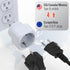 Fosmon EU (Type C/E/F) Plug to US (Type B) Travel Adapter- White