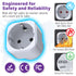 Fosmon EU (Type C/E/F) Plug to US (Type B) Travel Adapter- White