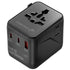 Fosmon 20W International Travel Adapter: US, EU, UK, & AU- Black (Input: 100-250V)