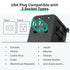 Fosmon Universal Travel Adapter Worldwide, GaN III/PD Fast Charge Dual Outlet, International Travel Plug Adapter (2 USB-C, 1 USB-A Port), European Charger Outlet Converter for AU, EU 224+ Countries