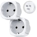 Fosmon EU (Type C/E/F) Plug to US (Type B) Travel Adapter- 2 Pack - White