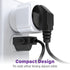 Fosmon EU (Type C/E/F) Plug to US (Type B) Travel Adapter- 2 Pack - White