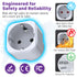 Fosmon EU (Type C/E/F) Plug to US (Type B) Travel Adapter- 2 Pack - White