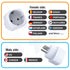 Fosmon EU (Type C/E/F) Plug to US (Type B) Travel Adapter- 2 Pack - White