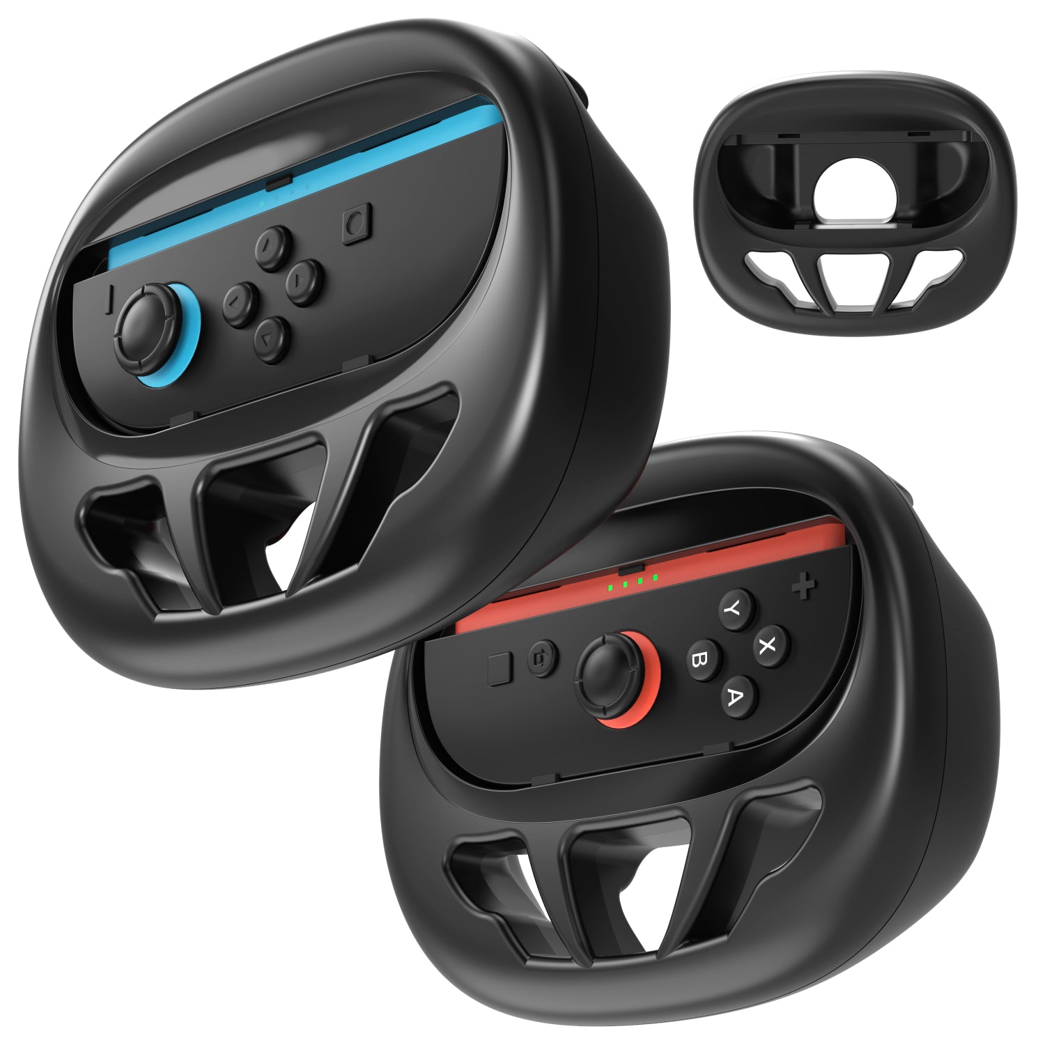 Fosmon Nintendo Switch Racing Wheels – 2 Joy-Con Controllers, 2-Pack, Black