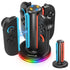 Fosmon 4-in-1 Charging Dock for Nintendo Switch 2 Joy-Con Controller with RGB Lights & LED Indicator - Black