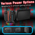Fosmon 4-in-1 Charging Dock for Nintendo Switch 2 Joy-Con Controller with RGB Lights & LED Indicator - Black