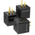 Fosmon 3 Pack 3-Outlet US Wall Tap Adapter, ETL Listed Grounded 3-Prong Expander, Black, 15A/125V/1875W
