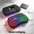 Fosmon Mini Wireless Keyboard with Touchpad, Dual Mode Bluetooth 5.2 & 2.4GHz Smart TV Remote Controller, RGB Backlit