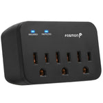 Fosmon 3-Outlet Wall Mount Surge Protector, 1200 Joules, 1875W, Black