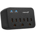 Fosmon 3-Outlet Wall Mount Surge Protector, 1200 Joules, 1875W, Black