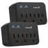 Fosmon 3-Outlet Wall Mount Surge Protector, 1200 Joules, 1875W, Black