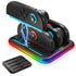 Fosmon Joy-Con Charging Hub for Nintendo Switch 2 w/ RGB Lights and Charging Indicator - Black