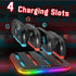 Fosmon Joy-Con Charging Hub for Nintendo Switch 2 w/ RGB Lights and Charging Indicator - Black