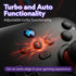 Fosmon Wireless Gaming Controller, 12-Hour Battery & Turbo Function, Black