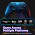 Fosmon Wireless Gaming Controller with 2.4GHz Dongle, Programmable Turbo Buttons & Vibration, PC/Switch/Android/iOS - Black