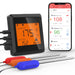 Garnen Bluetooth Wireless Meat Thermometer For Grilling
with 3 Probes Black