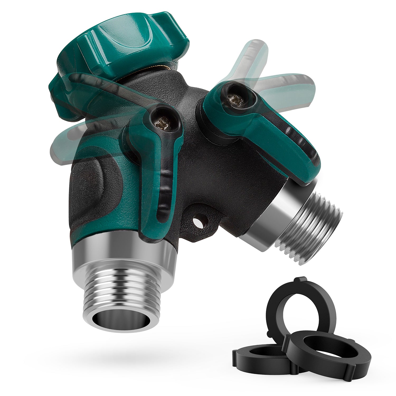 Garnen 2 Way Garden Hose Splitter / Y Connector Green