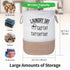 Garnen Large Round Laundry Bag w/Handle 40cm X 50cm -White
