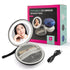 Garnen Portable LED Lighted Round Mirror with Soft Case -Black