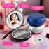 Garnen Portable LED Lighted Round Mirror with Soft Case -Black