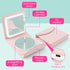 Garnen Portable LED Lighted Bi-Fold Mirror Case - Pink