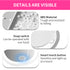 Garnen Portable LED Lighted Flip-Top Mirror Case - White